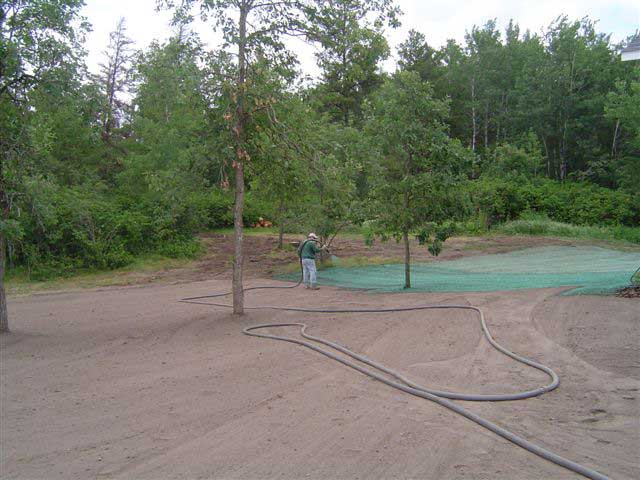 hydro mulching in action
